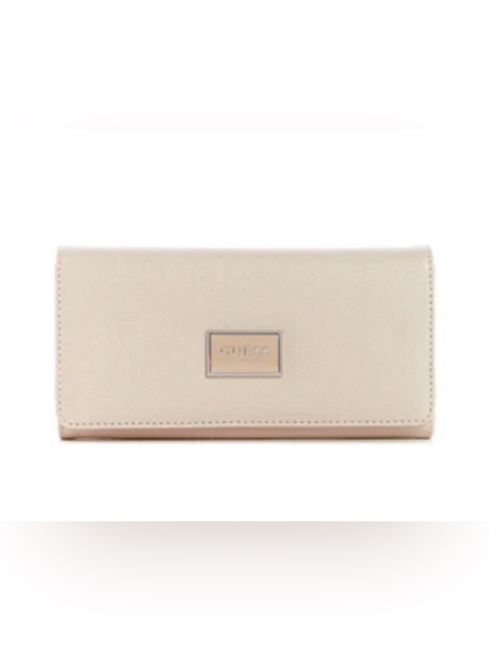 GUESS La Abree Faux Saffiano Leather Continental Wallet - Rose Gold
